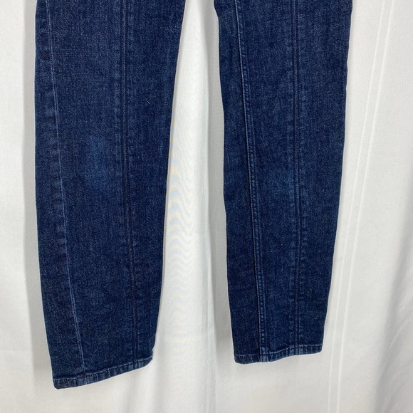 Pilcro Straight Leg Ankle Jeans Dark Blue High Waist Anthropologie Stretch 26 - Picture 4 of 7